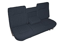 Bench Seat Upholstery for 1987-1991 Ford F-150/F-250/F-350 Standard Cab Truck [w/Center Arm Rest, Dark Blue Corinthian]
