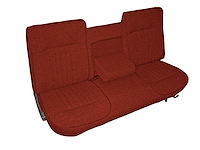 Bench Seat Upholstery for 1987-1991 Ford F-150/F-250/F-350 Standard Cab Truck [w/Center Arm Rest, Red Corinthian]