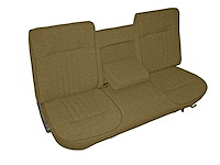 Bench Seat Upholstery for 1987-1991 Ford F-150/F-250/F-350 Standard Cab Truck [w/Center Arm Rest, Sandalwood Corinthian]