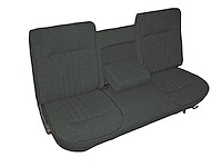 Bench Seat Upholstery for 1987-1991 Ford F-150/F-250/F-350 Standard Cab Truck [w/Center Arm Rest, Charcoal Corinthian]