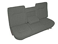 Bench Seat Upholstery for 1987-1991 Ford F-150/F-250/F-350 Standard Cab Truck [w/Center Arm Rest, Gray Corinthian]