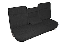 Bench Seat Upholstery for 1987-1991 Ford F-150/F-250/F-350 Standard Cab Truck [w/Center Arm Rest, Black/Ebony]