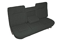 Bench Seat Upholstery for 1987-1991 Ford F-150/F-250/F-350 Standard Cab Truck [w/Center Arm Rest, Charcoal/Graphite]