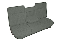 Bench Seat Upholstery for 1987-1991 Ford F-150/F-250/F-350 Standard Cab Truck [w/Center Arm Rest, Light Charcoal/Pewter]