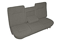 Bench Seat Upholstery for 1987-1991 Ford F-150/F-250/F-350 Std. Cab Truck [w/Center Arm Rest, Light & Dark Charcoal/Silver Spur]