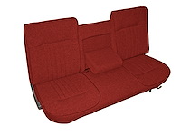 Bench Seat Upholstery for 1987-1991 Ford F-150/F-250/F-350 Standard Cab Truck [w/Center Arm Rest, Red/Cardinal]