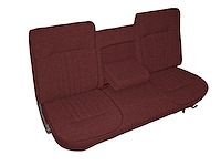 Bench Seat Upholstery for 1987-1991 Ford F-150/F-250/F-350 Standard Cab Truck [w/Center Arm Rest, Maroon/Currant]