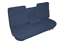 Bench Seat Upholstery for 1987-1991 Ford F-150/F-250/F-350 Standard Cab Truck [w/Center Arm Rest, Medium Blue/Royal]