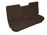 Bench Seat Upholstery for 1987-1991 Ford F-150/F-250/F-350 Standard Cab Truck [w/Center Arm Rest, Dark Brown/Chocolate]