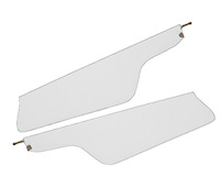 Sun Visors for 1970-1972 Ford F-100, F-250, F-350 Truck [Crater Grain Vinyl, Pure White]