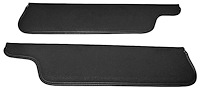 Sun Visors for 1973-1979 Ford F-100, F-250, F-350 Truck, 1978-1979 Ford Bronco [Corinthian Grain Vinyl, Black]