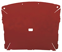 ABS Plastic Headliner for 1987-1996 Ford F-150, F-250 Standard Cab Truck [Foambacked Cloth, Red]