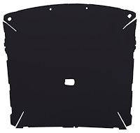 ABS Plastic Headliner for 1987-1996 Ford F-150, F-250 Extended Cab Truck [Foambacked Cloth, Black]