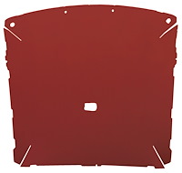 ABS Plastic Headliner for 1987-1996 Ford F-150, F-250 Extended Cab Truck [Foambacked Cloth, Red]