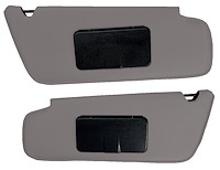 Sun Visors for 1997-1999 Ford F-150, F-250 Standard Cab Truck [Foambacked Cloth, Medium Graphite]