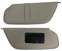 Sun Visors for 1997-1999 Ford F-150, F-250 Standard Cab Truck [Foambacked Cloth, Ox Gray]