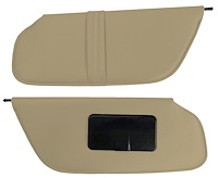 Sun Visors for 1997-1999 Ford F-150, F-250 Standard Cab Truck [Foambacked Cloth, Natural Beige]