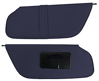 Sun Visors for 1997-1999 Ford F-150, F-250 Standard Cab Truck [Foambacked Cloth, Dark Blue]