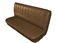 Front Bench Seat Upholstery for 1973-1980 Chevrolet/GMC Standard Cab Truck [Stationary Backrest, Dark Saddle]