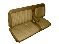 Front Bench Seat Upholstery for 1988-1995 Chevrolet/GMC Standard Cab Truck [Center Arm Rest/No Headrest, Camel/Sandstone]
