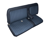 Front Bench Seat Upholstery for 1988-1995 Chevrolet/GMC Standard Cab Truck [Center Arm Rest/No Headrest, Navy Blue/Royal Blue]