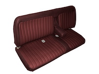 Front Bench Seat Upholstery for 1988-1995 Chevrolet/GMC Standard Cab Truck [Center Arm Rest/No Headrest, Brick/Burgundy]