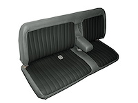 Front Bench Seat Upholstery for 1988-1995 Chevrolet/GMC Standard Cab Truck [Center Arm Rest/No Headrest, Charcoal/Lt. Charcoal]