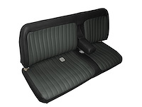 Front Bench Seat Upholstery for 1988-1995 Chevrolet/GMC Standard Cab Truck [Center Arm Rest/No Headrest, Black/Charcoal]