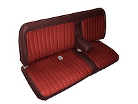Front Bench Seat Upholstery for 1988-1995 Chevrolet/GMC Standard Cab Truck [Center Arm Rest/No Headrest, Burgundy/Red]