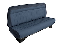 Front Bench Seat Upholstery for 1988-1996 Chevrolet/GMC Standard Cab Truck [No Headrest, Indigo Blue/Navy Blue]