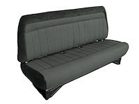 Front Bench Seat Upholstery for 1988-1996 Chevrolet/GMC Standard Cab Truck [No Headrest, Graphite/Charcoal]