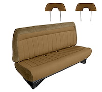 Front Bench Seat Upholstery for 1988-1996 Chevrolet/GMC Standard Cab Truck [With Headrest, Oak/Sandstone]