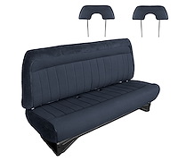 Front Bench Seat Upholstery for 1988-1996 Chevrolet/GMC Standard Cab Truck [With Headrest, Navy Blue]