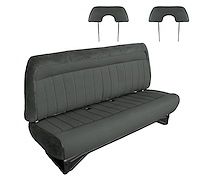 Front Bench Seat Upholstery for 1988-1996 Chevrolet/GMC Standard Cab Truck [With Headrest, Charcoal]