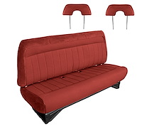 Front Bench Seat Upholstery for 1988-1996 Chevrolet/GMC Standard Cab Truck [With Headrest, Red]