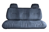 Front Bench Seat Upholstery for 1995-1998 Chevrolet/GMC Standard Cab Truck [With Headrest, Indigo Blue/Navy Blue]
