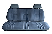 Front Bench Seat Upholstery for 1995-1998 Chevrolet/GMC Standard Cab Truck [With Headrest, Royal Blue/Medium Blue]