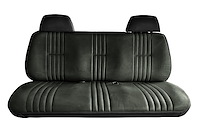 Front Bench Seat Upholstery for 1995-1998 Chevrolet/GMC Standard Cab Truck [With Headrest, Ebony/Black]