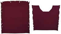 Front and Rear ABS Plastic Headliners for 1973-1991 Chevrolet/GMC Suburban [Foambacked Perforated Vinyl, Dark Red]