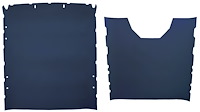 Front and Rear ABS Plastic Headliners for 1973-1991 Chevrolet/GMC Suburban [Foambacked Perforated Vinyl, Blue]