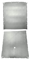 Front and Rear ABS Plastic Headliners for 1973-1987 Chevrolet/GMC Suburban [Foambacked Perforated Vinyl, Light Gray]