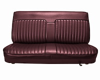 Bench Seat Upholstery for 1982-1993 Chevrolet S-10, GMC S-15, Sonoma Standard Cab Truck [Madrid Vinyl, Maroon]