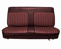 Bench Seat Upholstery for 1982-1993 Chevrolet S-10, GMC S-15, Sonoma Standard Cab Truck [Burgundy Velour/Maroon Vinyl]