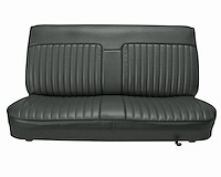 Bench Seat Upholstery for 1982-1993 Chevrolet S-10, GMC S-15, Sonoma Standard Cab Truck [Charcoal Velour/Charcoal Vinyl]