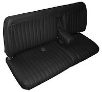 Bench Seat Upholstery for 1988-1995 Chevrolet, GMC C/K Series Standard Cab Truck [Madrid Vinyl, Black]