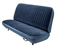 Front Bench Seat Upholstery for 1983-1992 Ford Ranger Standard Cab Truck [Medium Blue Sierra Grain, Royal Blue Encore Velour]