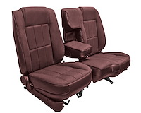 60/40 Bucket Seat Upholstery for 1983-1992 Ford Ranger Standard Cab Truck w/XLT Trim [Maroon Madrid Vinyl]
