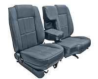 60/40 Bucket Seat Upholstery for 1983-1992 Ford Ranger Standard Cab Truck w/XLT Trim [Medium Blue Sierra Vinyl]