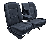 60/40 Bucket Seat Upholstery for 1983-1992 Ford Ranger Standard Cab Truck w/XLT Trim [Dark Blue Sierra Vinyl]