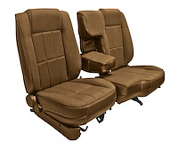 60/40 Bucket Seat Upholstery for 1983-1992 Ford Ranger Standard Cab Truck w/XLT Trim [Saddle Sierra Vinyl]